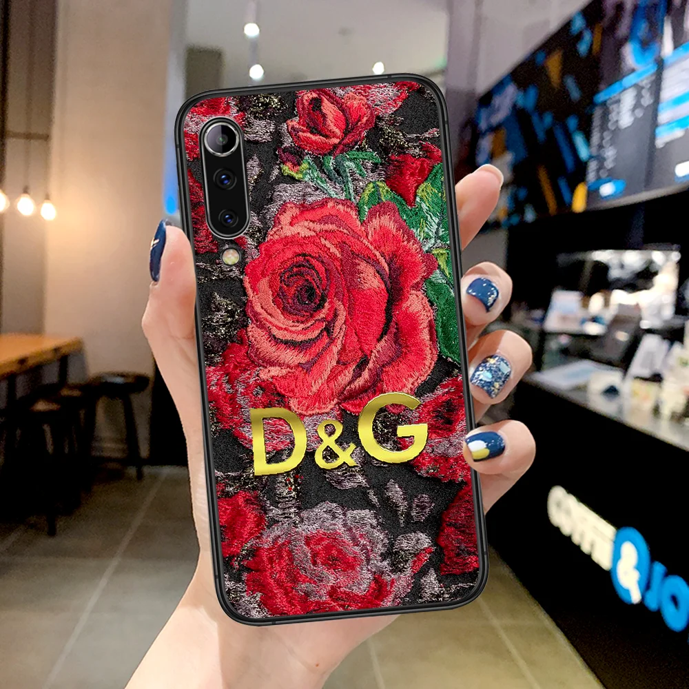 

Luxury Fashion Brand DG Phone Case For Xiaomi Mi Note 10 A3 9 MAX 3 A2 8 9 Lite Pro Ultra black Cell Silicone Cover Pretty Back