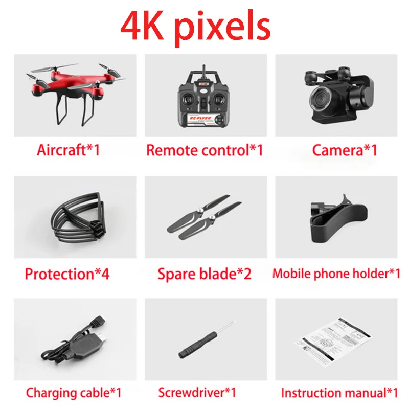 S32T 4K Дрон с камерой вращающийся HD Квадрокоптер с 1080P Wifi FPV Дрон Профессиональный беспилотник полета 20 минут RC вертолет - Цвет: red add 4k