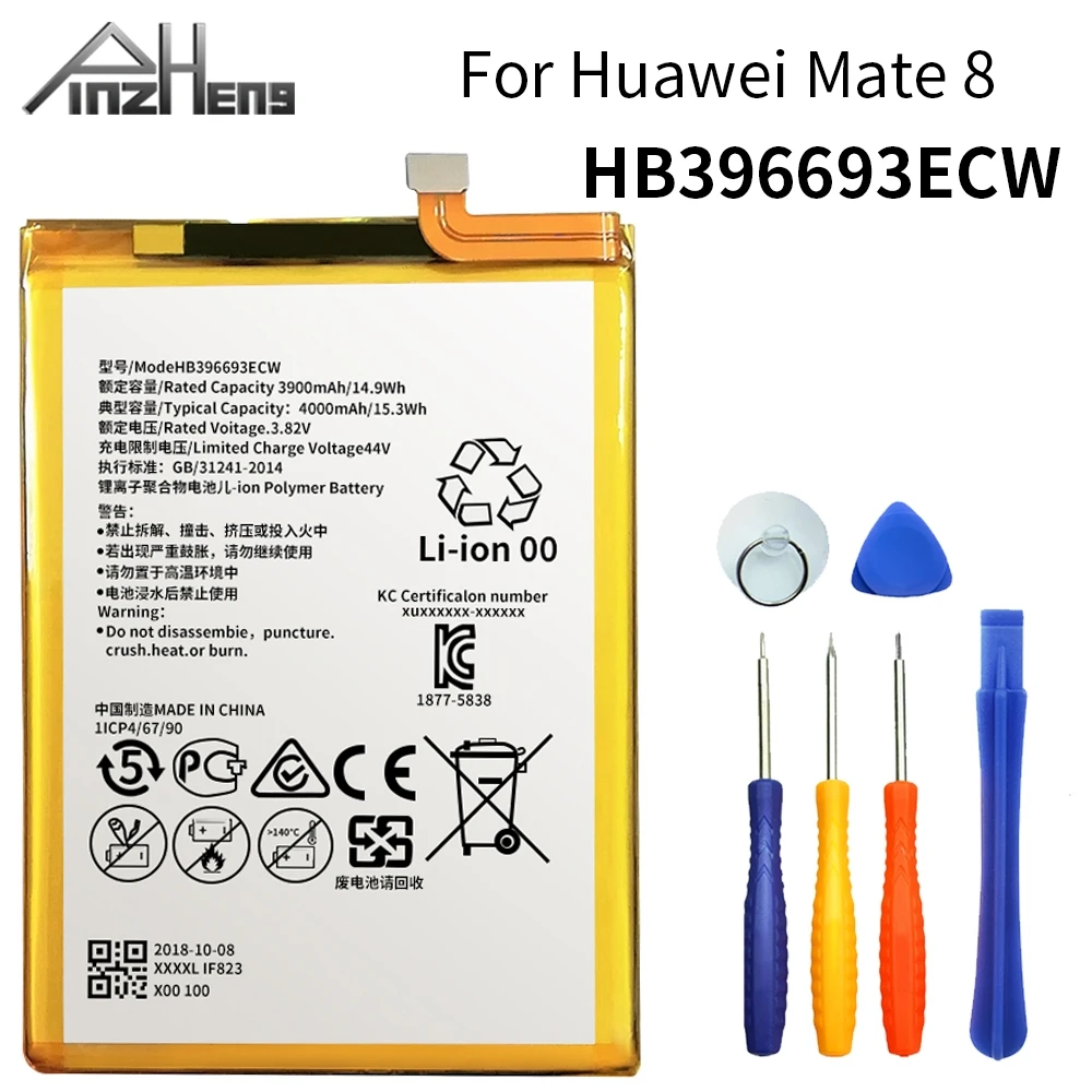 

PINZHENG Battery For Huawei 4000mAh HB396693ECW For Huawei Mate 8 NXT-AL10 NXT-TL00 NXT-CL00 NXT-DL00 Replacement Mate 8 battery