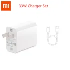 Зарядное устройство для телефона Xiaomi 33 Вт и набор зарядных кабелей 3 А Type-C, быстрое Сетевое зарядное устройство с одним USB-портом, адаптер питания, совместимый с телефоном