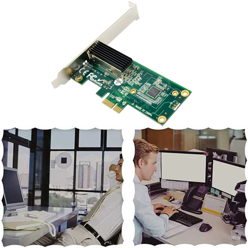 PCI-E оптоволоконная сетевая карта X1 I210AS один порт 1000M Ethernet SFP оптический