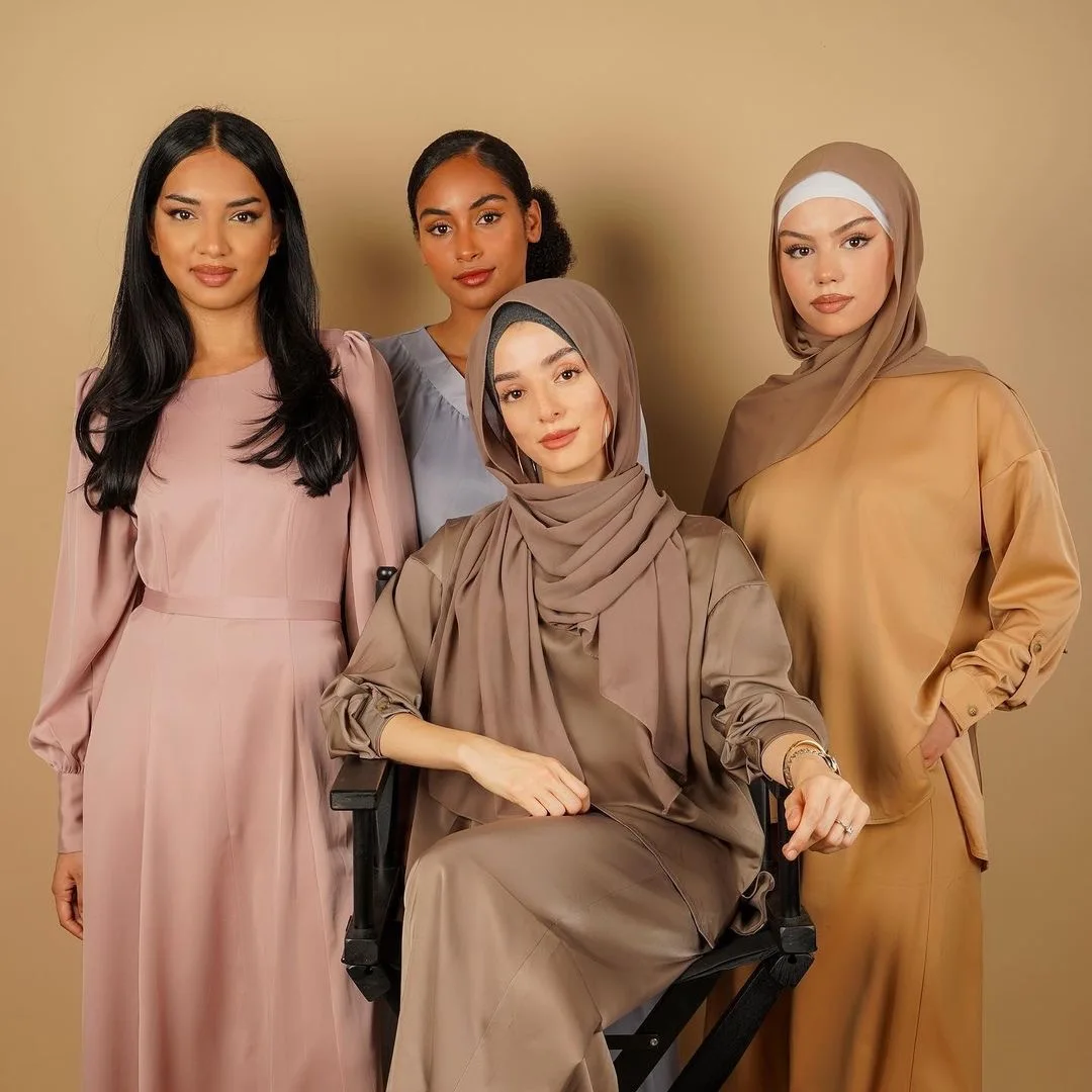ИД мусульманский комплект из двух предметов, хиджаб, платье Дубай, абайя, Турция, ислам, сатин, абайя для женщин, рубашка и брюки, мусульманск...