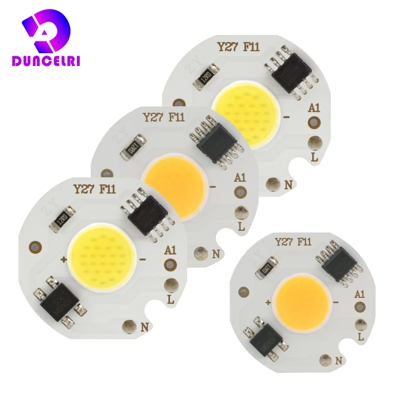 10 шт./лот Мини светодиодный чип COB 220 В 3 Вт 5 7 9 Smart IC нет необходимости в драйвере