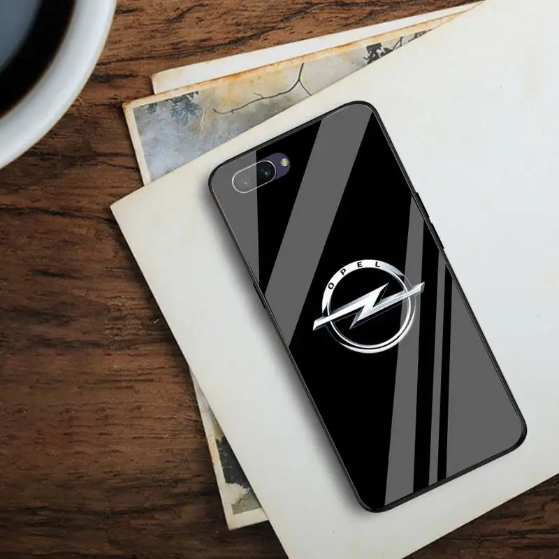 

Opel car logo Phone Case For OPPO F5 7 9 R17 11 9S Pro A 57 83 For VIVO Y91 55 69 11 71 Tempered glass