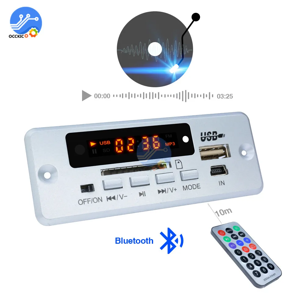 Беспроводной модуль 5 в MP3 декодер доска Расшифровка Bluetooth модуль с радио FM 2*3 Вт усилитель доска пульт дистанционного управления приемник