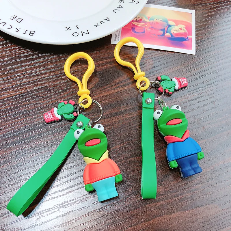 Корейский креативный мультяшный DIY брелок с дизайном лягушка женский Инс