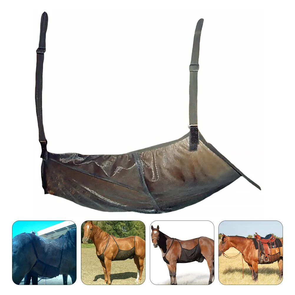 

Horse Fly Sheet Horse Belly Protective Cover Adjustable Fly Rug Fly Net Cover