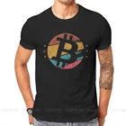 Винтажная футболка для майнинга криптовалюты, биткоина, летняя свободная Хлопковая мужская одежда с круглым вырезом