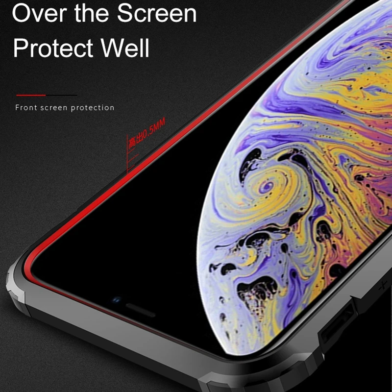 Бронированный противоударный чехол для iPhone 11 Pro Max X XS XR 7 8 6 6s Plus гибридный