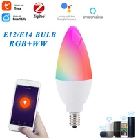5w wifi smart light bulb e12 e14 led rgb lamp work with alexagoogle home 85 265v rgbwhite dimmable timer function magic bulb