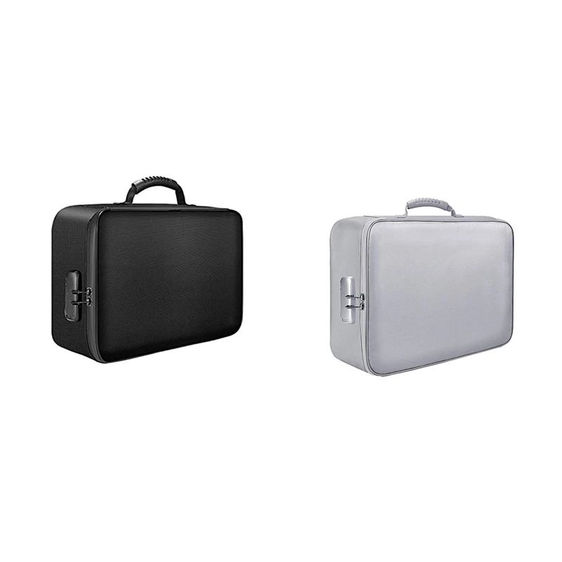 

Document Bag with Lock, Fireproof 3-Layer with Zipper,for Laptops