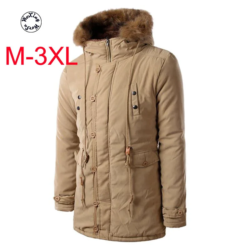 

Winter and Autumn men's coat cotton padded clothes keep warm hooded jacket