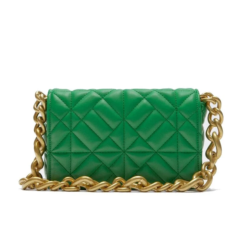 

Мягкий зеленого чая ПУ кожаная сумка через плечо на цепочке на каждый день в ретро стиле, женские кошельки и сумки из натуральной кожи, женск...