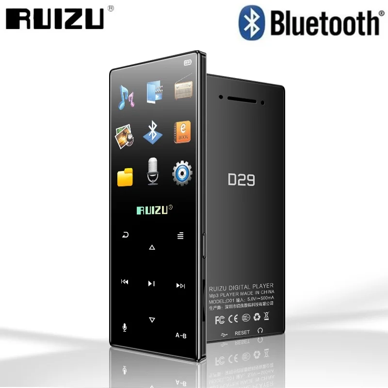Оригинальный Bluetooth MP3-плеер RUIZU D29 Hi-Fi музыкальный плеер без потерь портативный