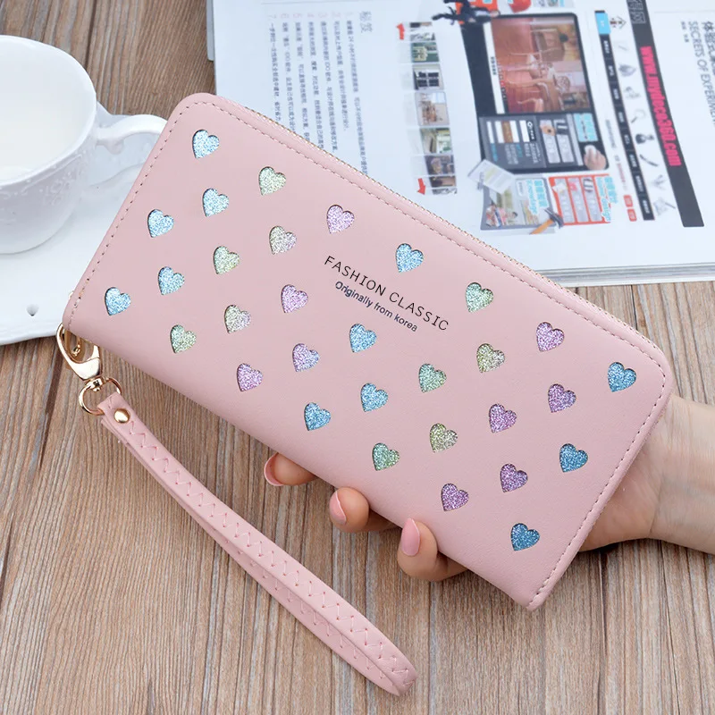 

Luxury Women Wallet Big Space Phone Wallet PU Leather Tassel Zipper Purse Female Long Wallet Coin Purse Card Holder Clutch