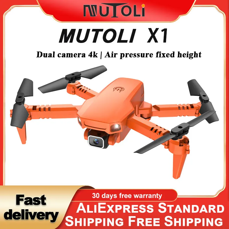 

MuToLi X1 Дрон 4k HD Двойная камера Wifi FPV Drone Высота Поддерживает взлет и посадку одной кнопкой Rc Квадрокоптер с игрушкой для камеры