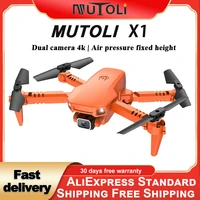mutoli x1 drone 4k hd dual camera wifi fpv drone altitude maintain one button take off and landing rc quadcopter with camera toy
