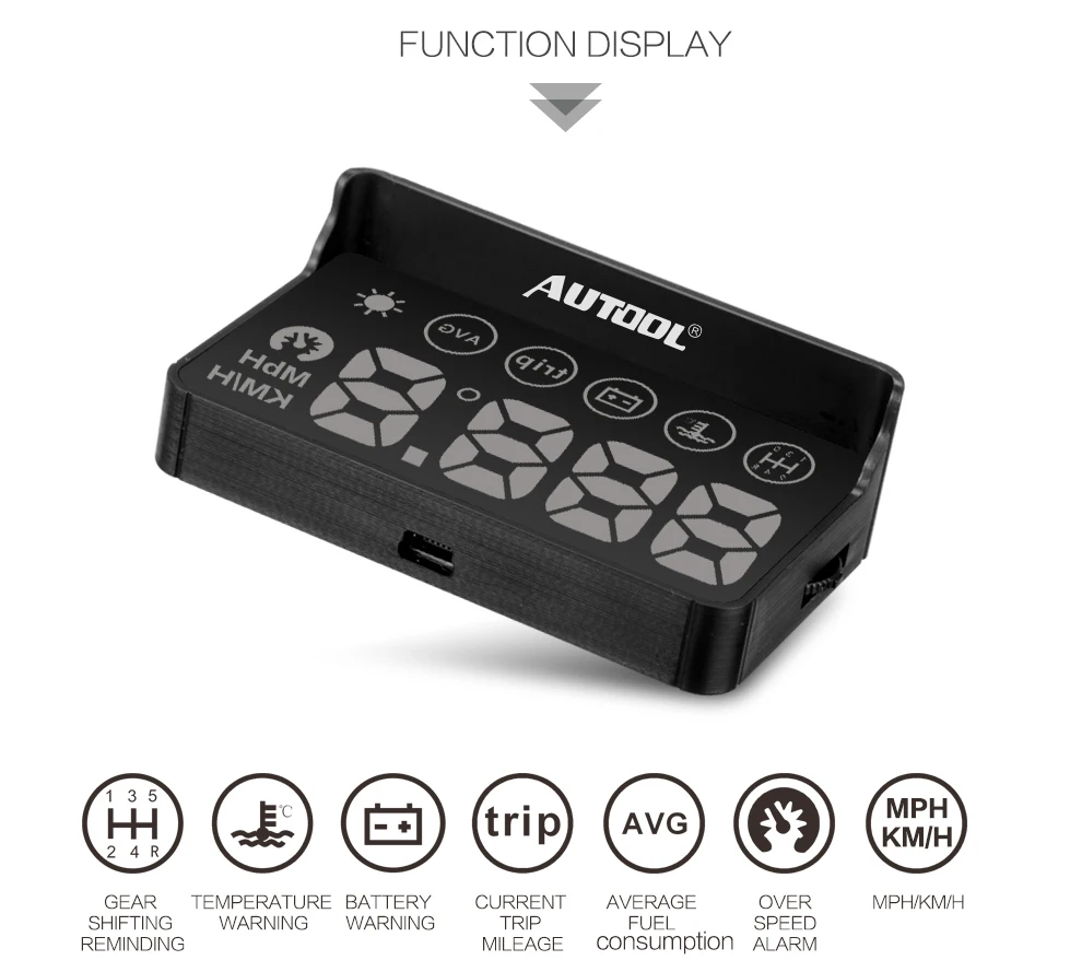 AUTOOL X30 HUD OBD 2 Head UP Display Car Speedometer Headup OBD2 Projector Smart Digital Auto Universal Meter | Автомобили и