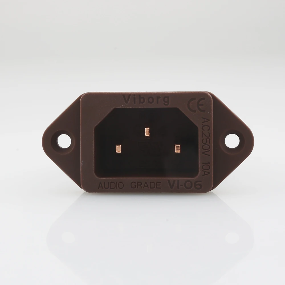 VIBORG VI06CC чистая красная медь Без припоя Hi End IEC розетка на входе|iec socket|inlet socketiec inlet |