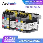Aecteach Новый LC223 LC221 совместимый чернильный картридж для принтера Brother LC223XL MFC-J4420DW J4620DW J4625DW J480DW J680DW J880DW принтер