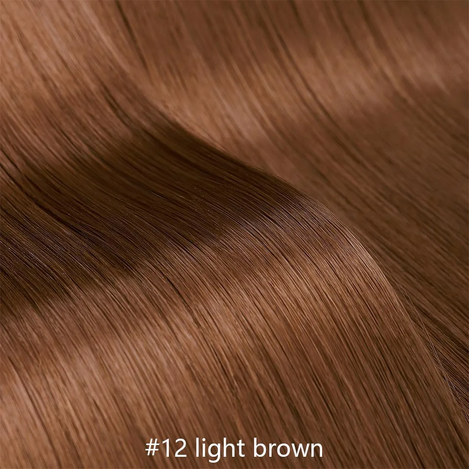 light brown SNOILITE 26 дюймов Длинные прямые 5 клипс в одном куске Наращивание волос Синтетические зажимы в высокотемпературном волокне черный коричневый шиньон - Цвет: light brown