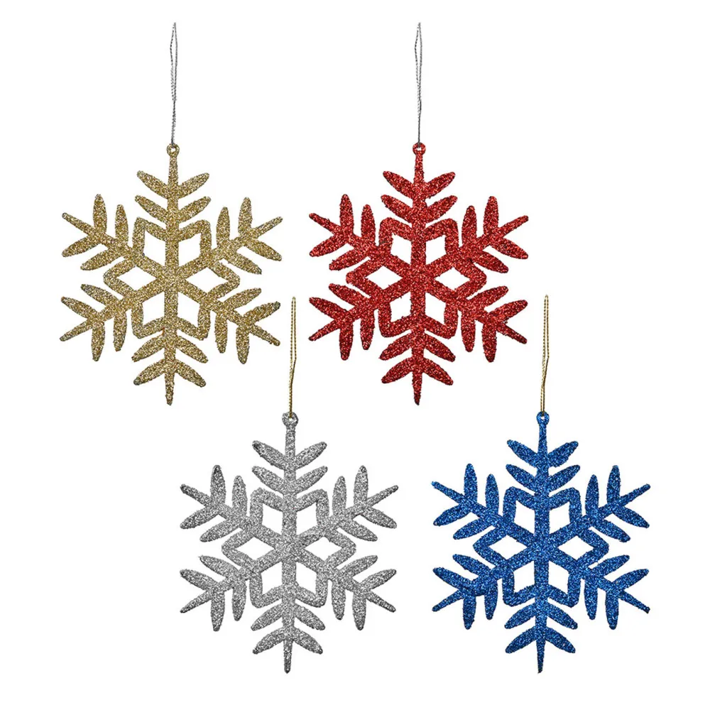 

Christmas Decoration Artificial SnowFlowers Hanging Ornament Simulation Flower Festival Supplies PVC Snowflake 11*11cm