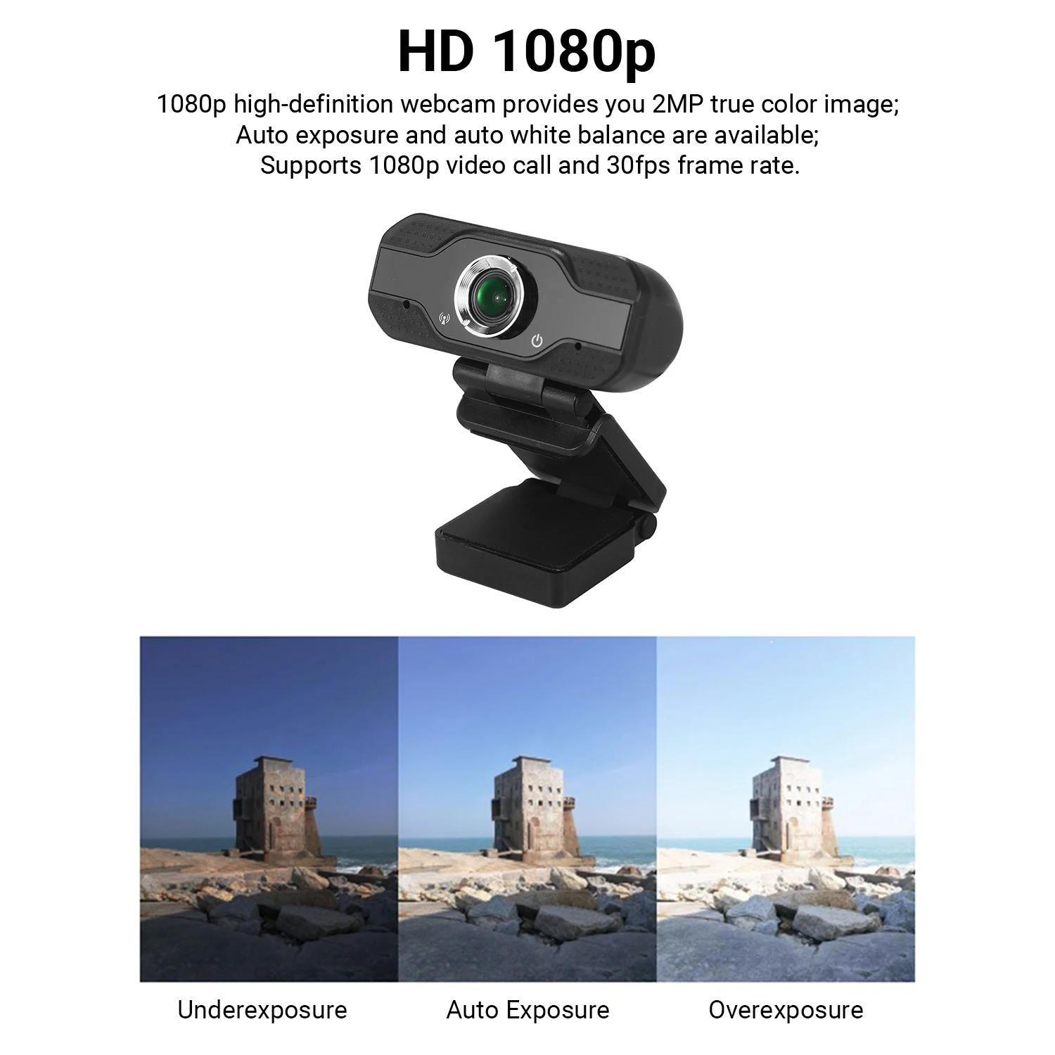 USB веб камера 1080p HD 30 кадров в секунду настольный ПК с зажимом для ноутбука