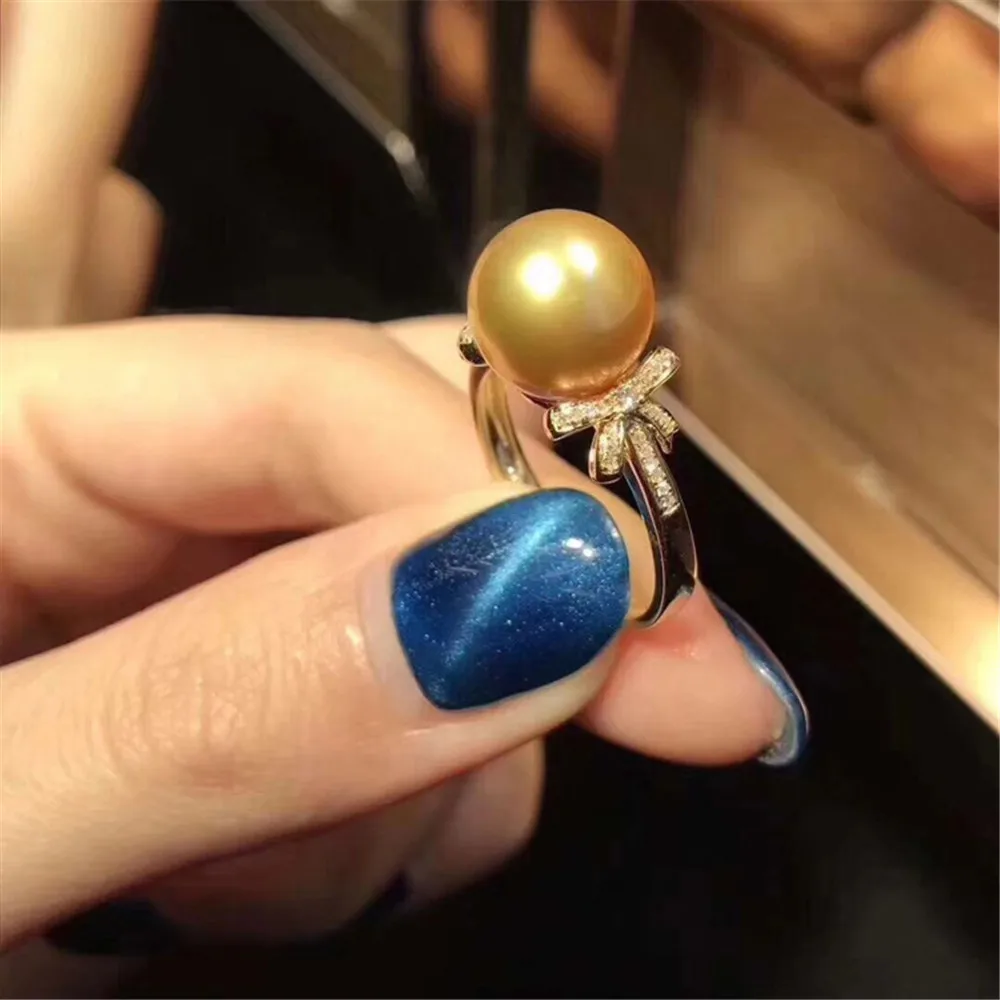 

Pearl Ring Settings, Fashionable Ring Findings, Adjustable Size 925 Silver Ring Jewelry DIY Making No Pearl