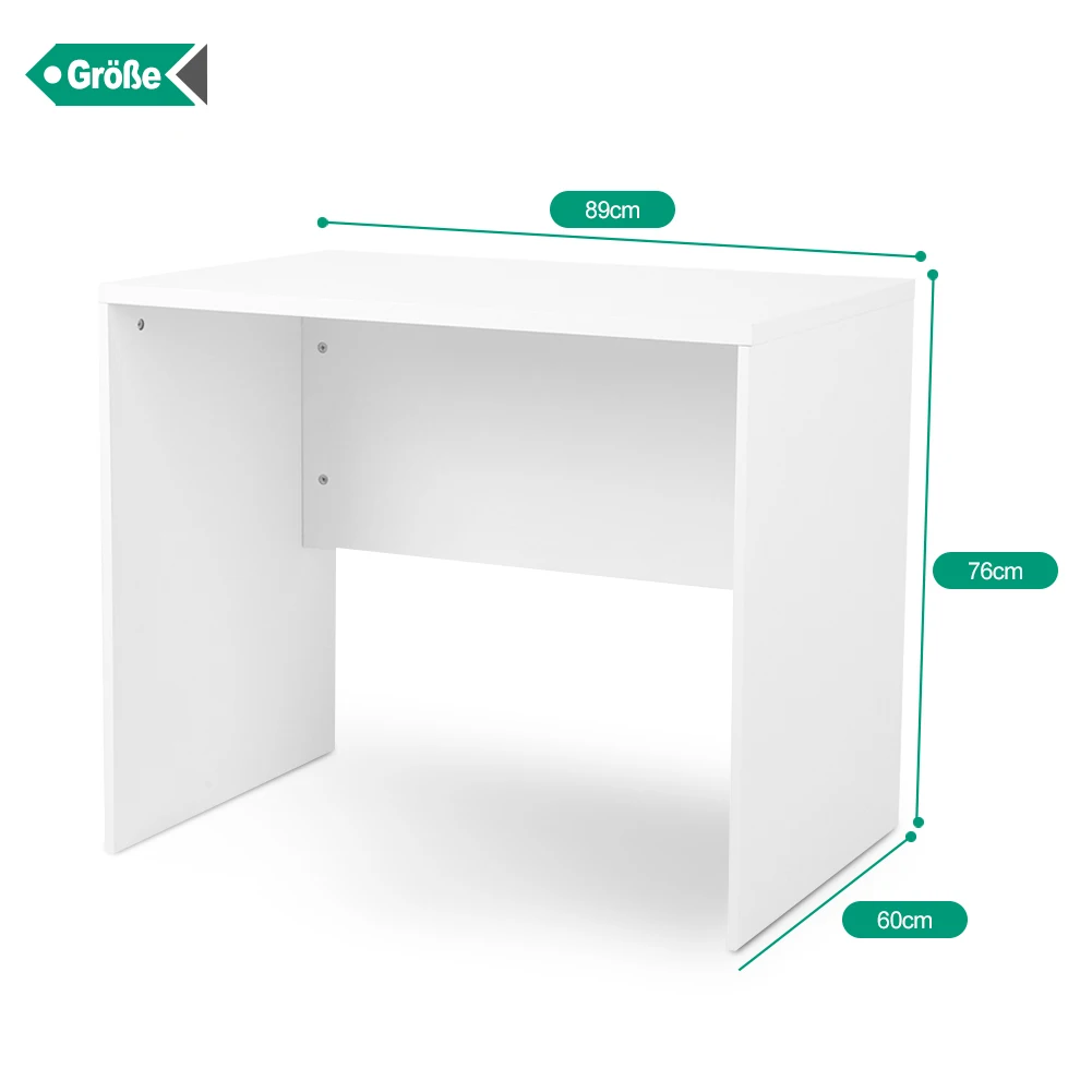 

Computer Desk Simple Modern White Gloss PC Computer Desk Desktop Study Writing Desk for Home Office