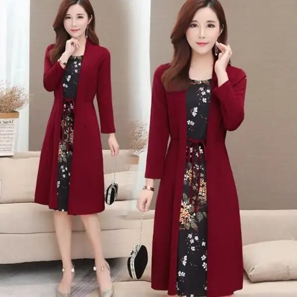 Женское платье до колен с рисунком для официальной женщины готическое