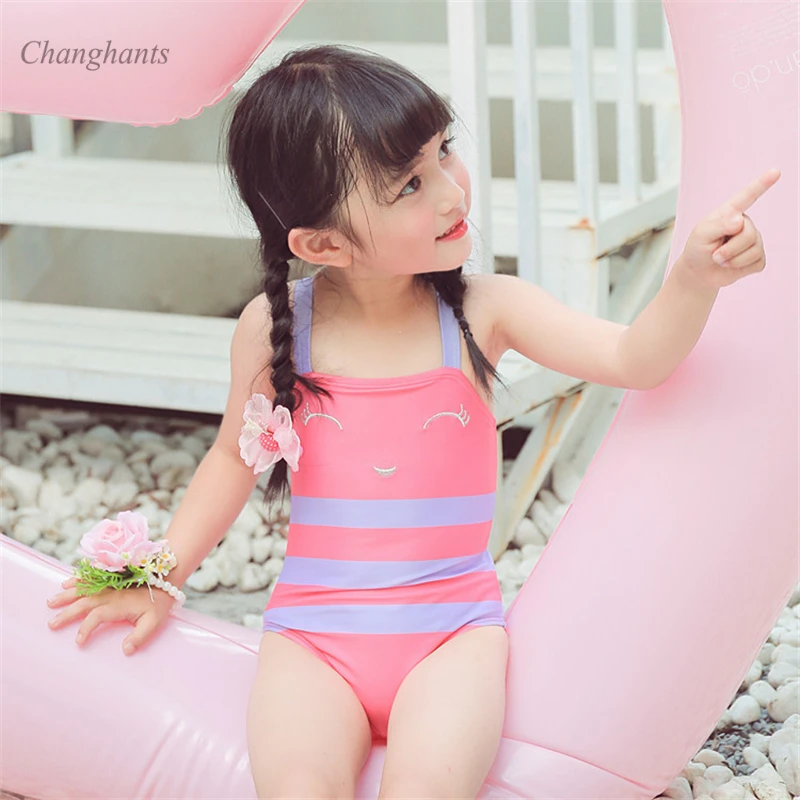 Слитный купальник для девочек 1 8 лет детские купальники фиолетовые и розовые