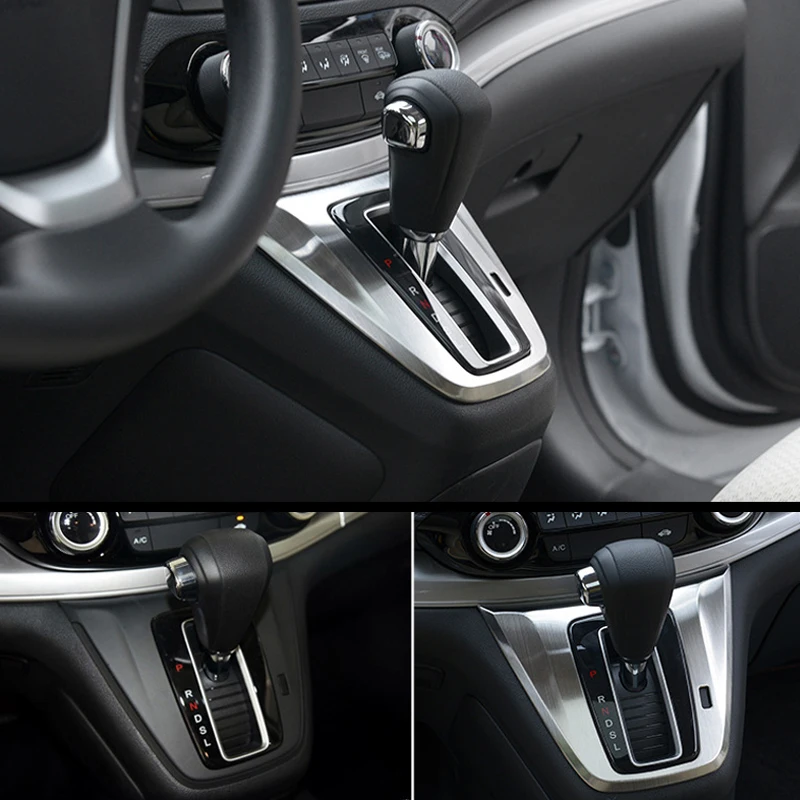 Для Honda CRV CR-V 2012 2013 2014 2015 2016 нержавеющая сталь титан черный рычаг переключения