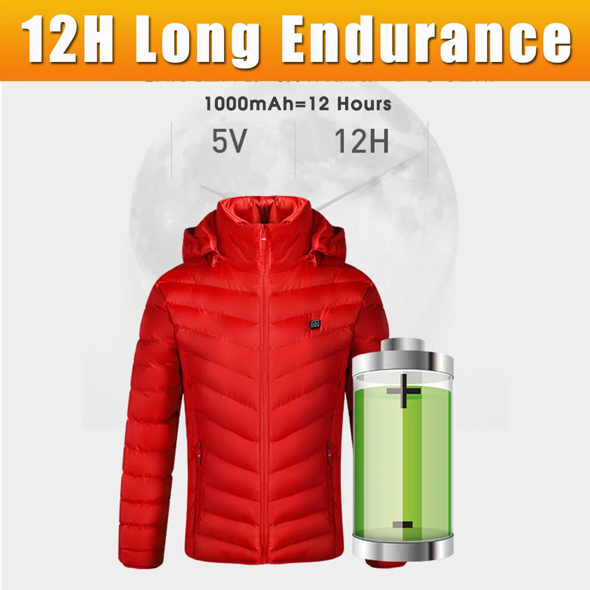 S-4XL Men Women USB Heated Jacket Down Waterproof Electric Heating Hooded Jacket Winter Thermal Clothing for Outdoor Sports Ski