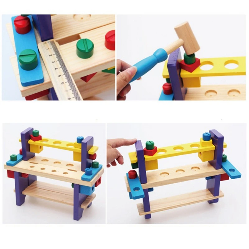 

Smart Toy Project Tool Table Multifunctional Nut Disassembly And Assembly Wooden Educational Early Education Toys