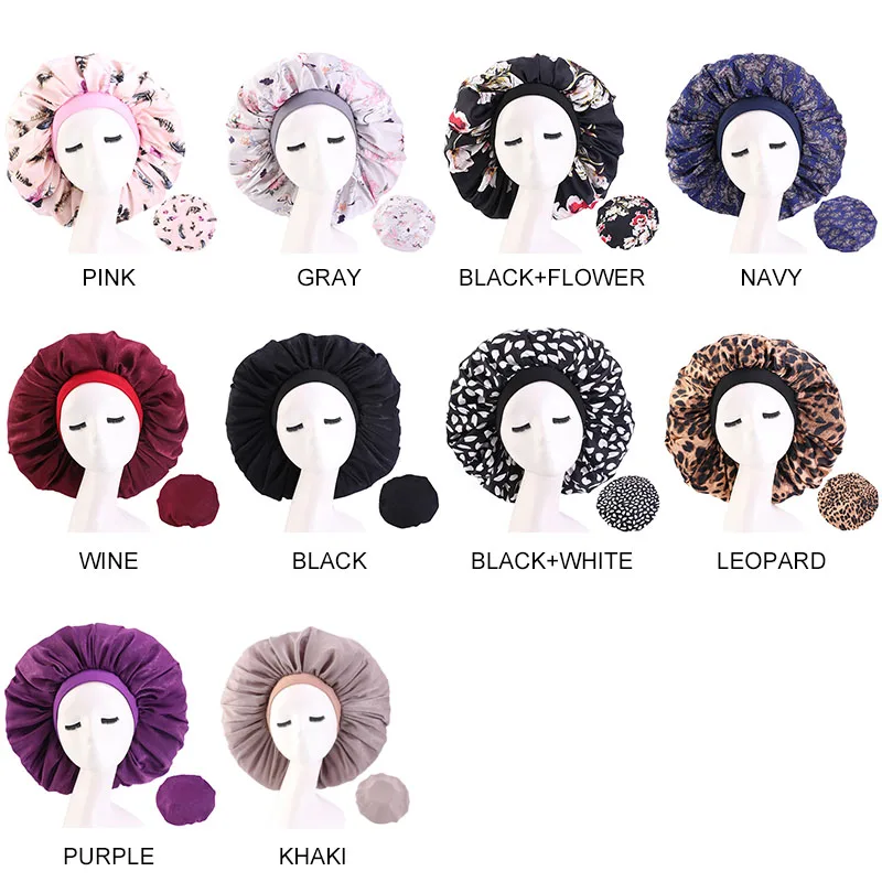 

25 шт., женские атласные шляпы с цветочным принтом