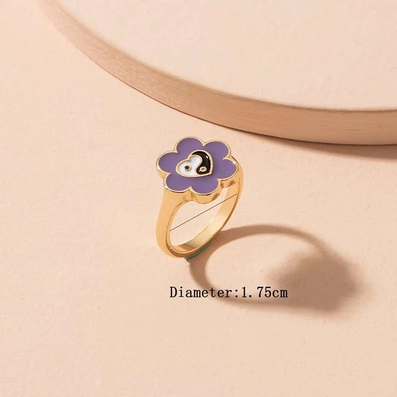

Jewelry Taoist Bagua Yin Yang Tai Chi Men's Ring Chinese Style Rings for Trendy Elegant Women Casual Party Gold Ring