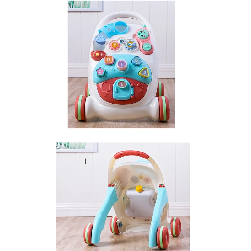 

Multifuctional Baby Walker Toys with Weight Water Box for Anti-Rollover Toddler Trolley Sit-To-Stand Walker