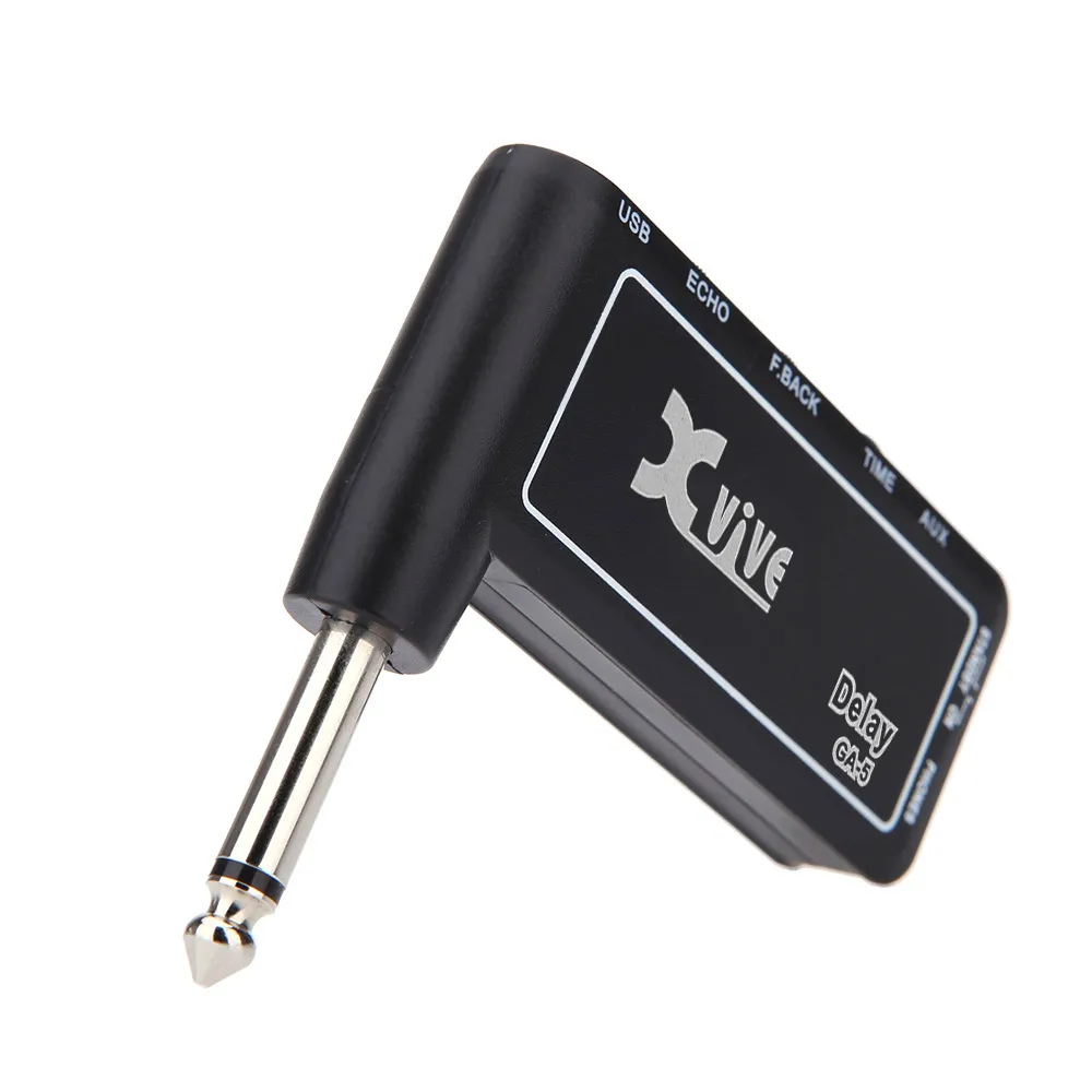 Xvive GA5 Mini Rechargeable Electric Guitar Plug Headphone Amp Amplifier Digital Delay Effect Accessory | Спорт и развлечения
