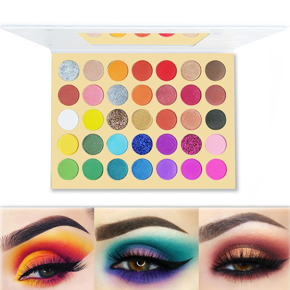 

Colorful Long Lasting High Pigmentation Eyeshadow Palette Private Label Mermaid Shimmer Eye Shadow Low MOQ Custom Cosmetic