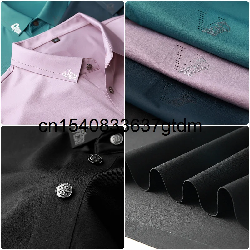 

2021 summer new men's plus fat plus size business casual lapel short-sleeved T-shirt