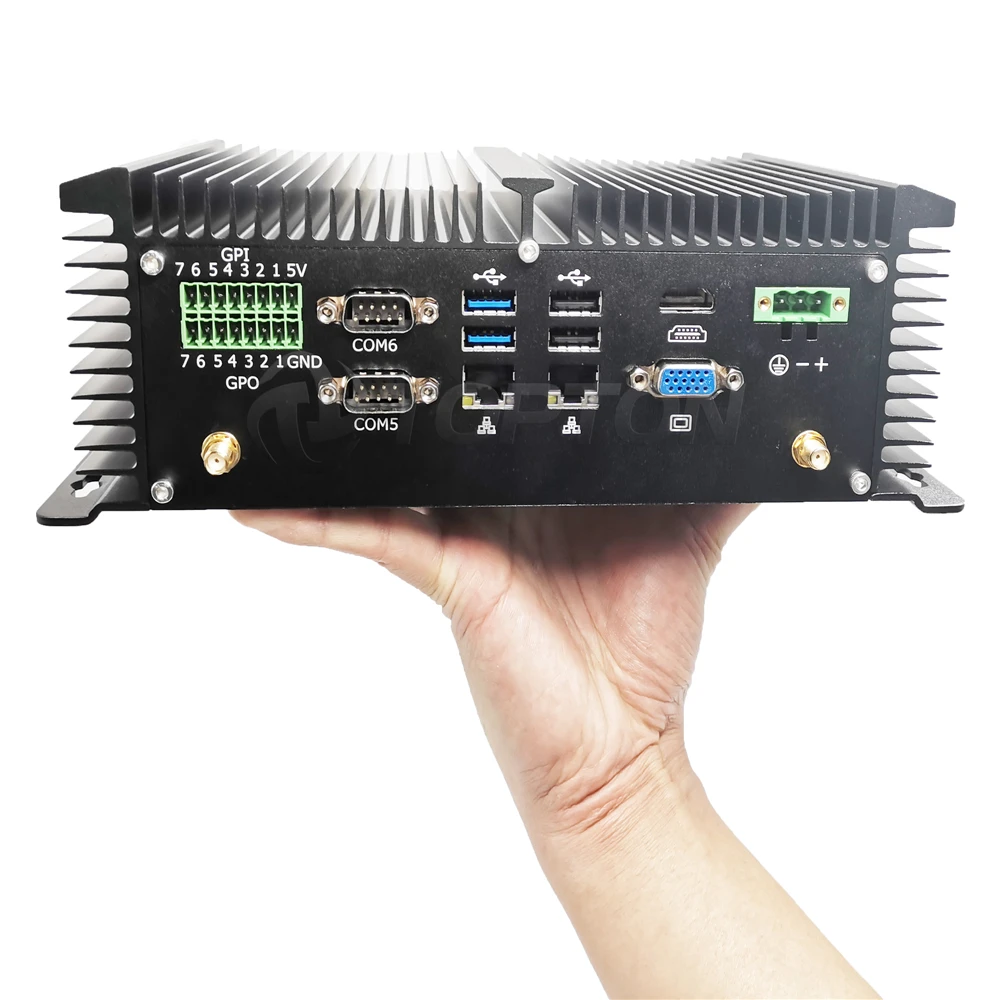 Безвентиляторный промышленный мини-компьютер IPC Intel J1900 четырехъядерный 7x24 часа 2