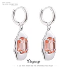 Модные серьги-кольца Yhpup с фианитами, очаровательные металлические геометрические серьги нового дизайна, бижутерия для помолвки, подарок на помолвку
