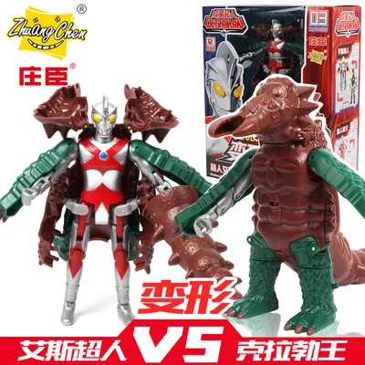 

Ultraman and Zetton Seven and Eleking Ace and King Crab Zoffy and Tyrant Taro and Belokuron Transformed toy Action Figures Model