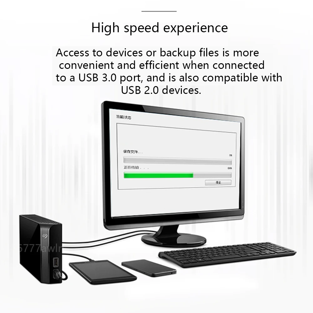 Seagate 3,5 дюймов внешний жесткий диск большой емкости мобильный жесткий диск USB3.0 Расширенный USB Рабочий стол концентратора мобильный жесткий диск