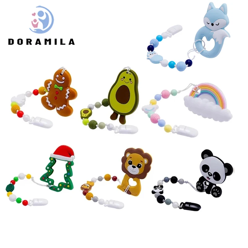 Силиконовые Прорезыватели деревянные бусины рождественский подарок BPA