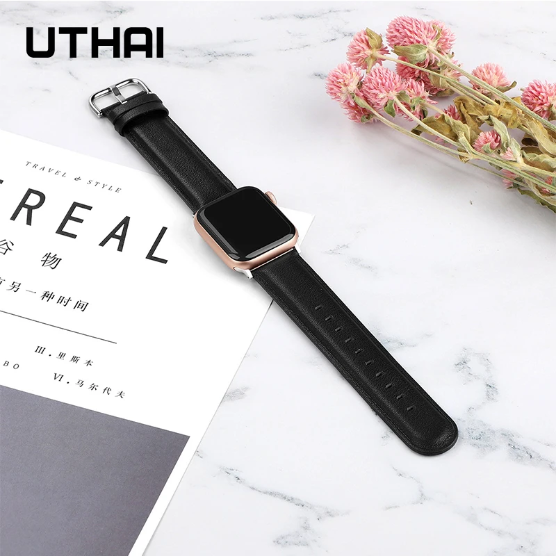 

Ремешок для часов apple Watch 5/4 удобный кожаный ремешок для iwatch 3/2/1 apple watch band 44 мм