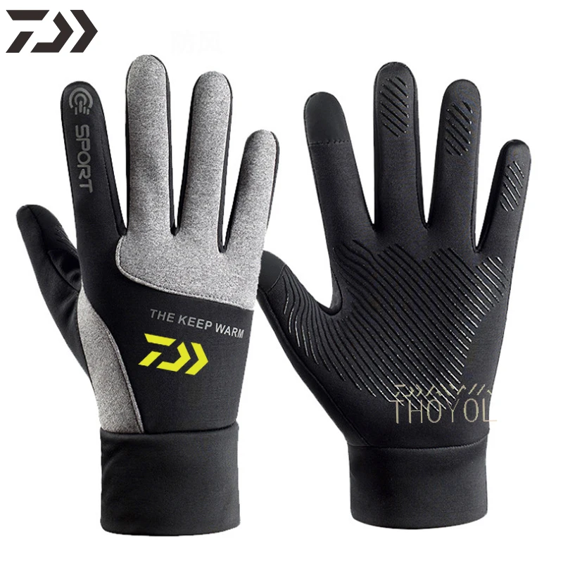 

Shimano 2021Fishing Gloves outdoor sports cycling Thicken Windproof Anti Slip Finger Gloves Anti-Slip durable Touchscreen Gloves