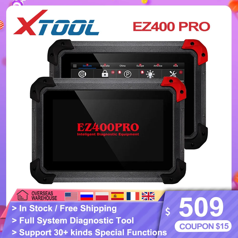 

XTOOL EZ400 PRO OBD2 полная система диагностический инструмент ключ программист Авто сканер код ридер ABS EPB сброс масла бесплатное онлайн обновление