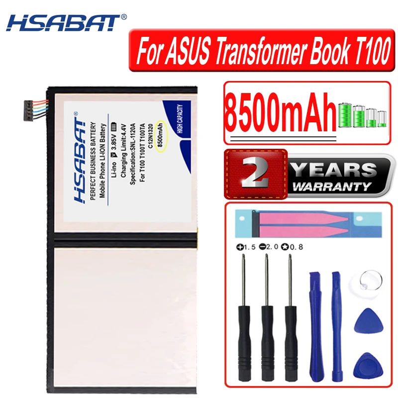 Аккумулятор высокой емкости HSABAT C12N1320 8500 мАч для ASUS Transformer Book T100 T100TA T100T C1 T100TA3735