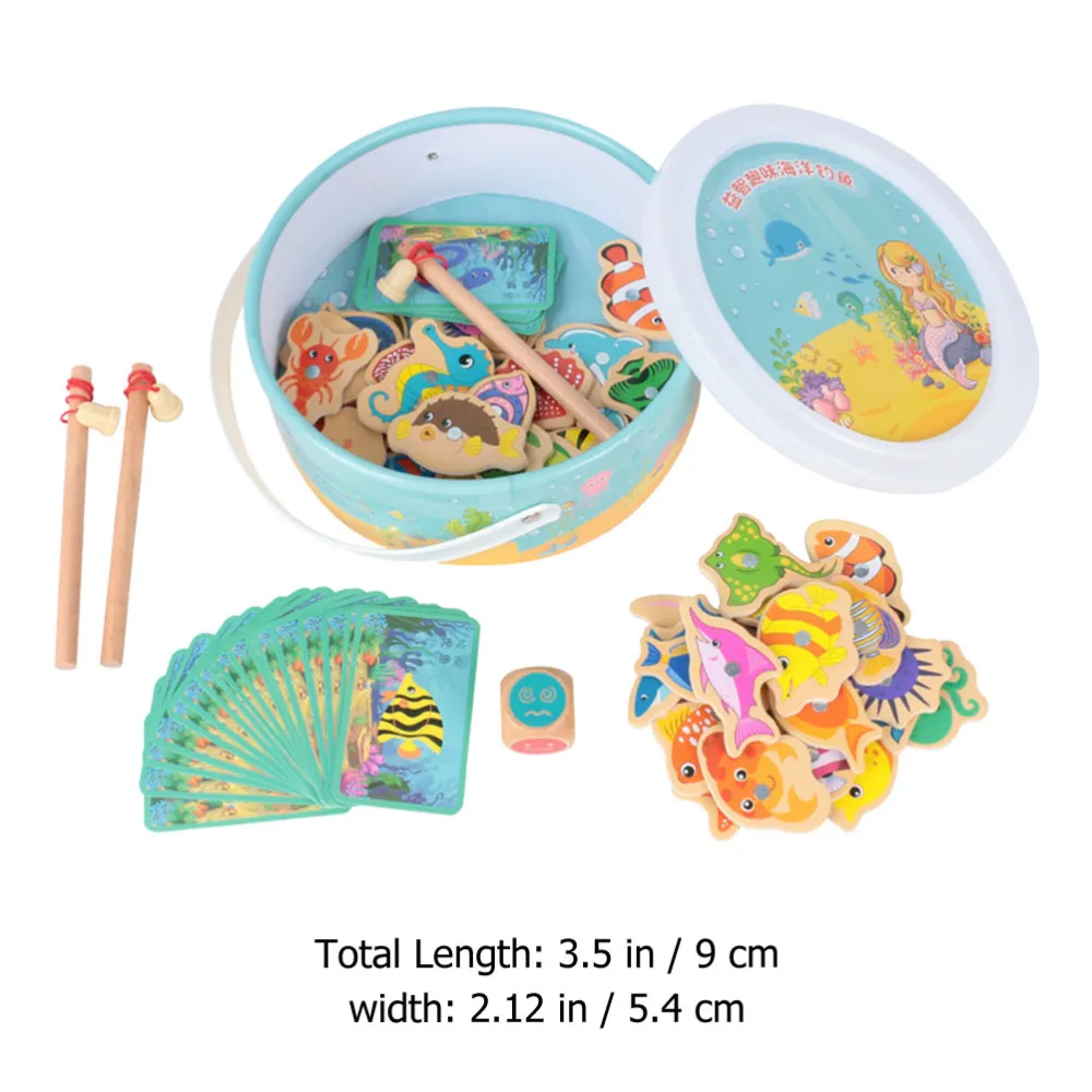 

1 Set Magnetic Fishing Fish Recognition Fishing Matching Kids